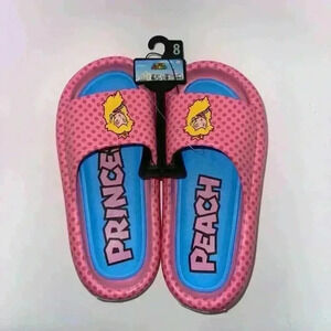 NWT!! Womens CUTE Princess Peach Slide Sandals BRAND NEW / Size 8